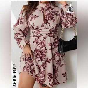 Dusty Rose Floral Dress